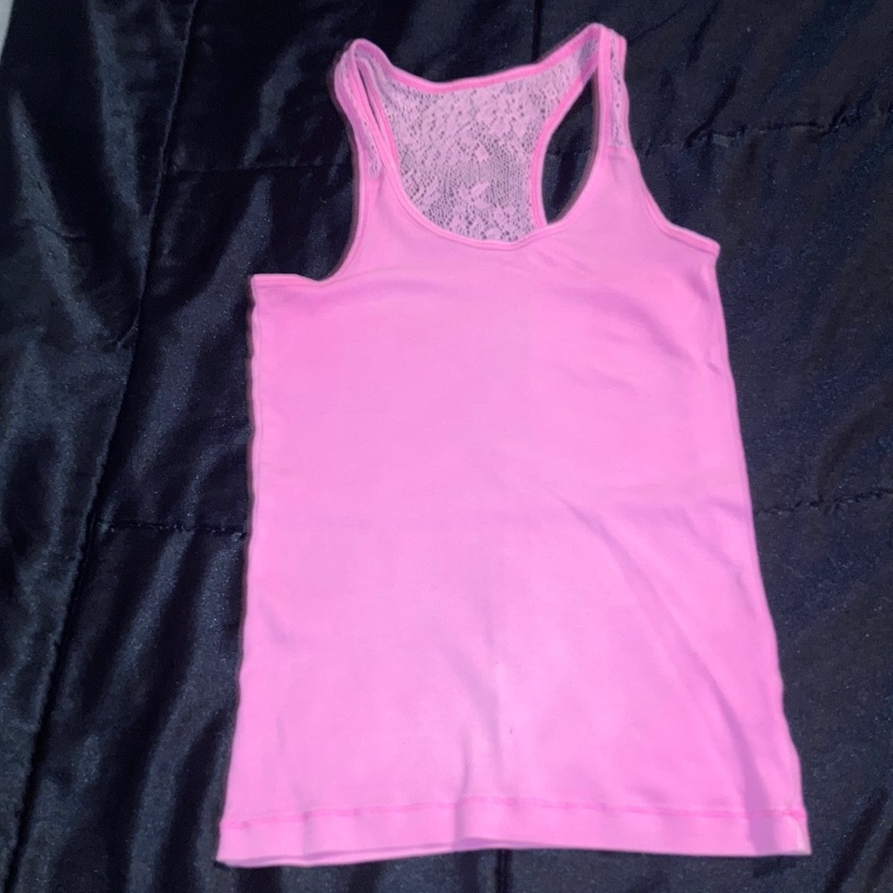 Hot pink stretchy tank top